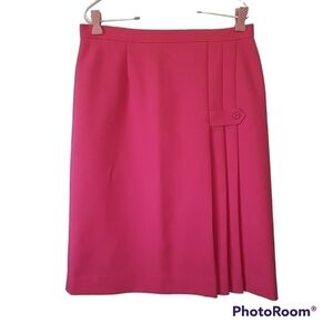 Vintage D'Allaird's Pleated Pink Midi Skirt